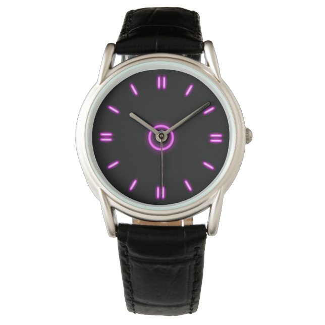 Reloj De Pulsera Neón rosa (Anverso)