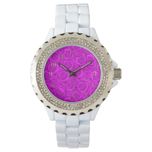 Reloj De Pulsera Neón rosado (Anverso)