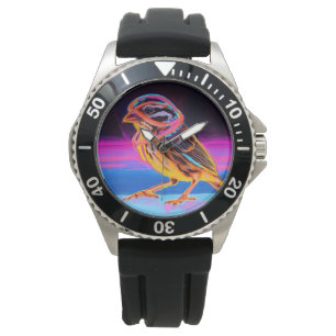 Reloj De Pulsera Neon Sparrow con acentos brillantes