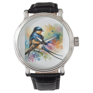 Reloj De Pulsera Nepal House Martin 180724AREF159 - Watercolor