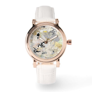 Reloj De Pulsera Neutral Elegant Abstract Collage Design