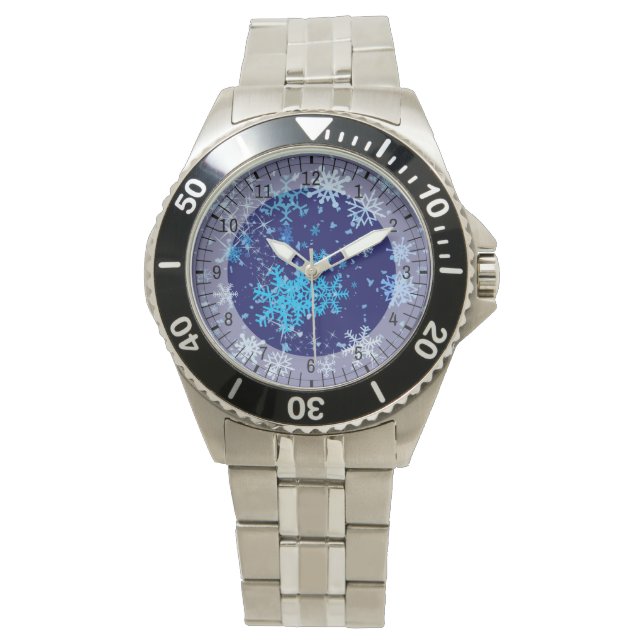 Reloj De Pulsera Nevada nocturna de los navidades (Anverso)