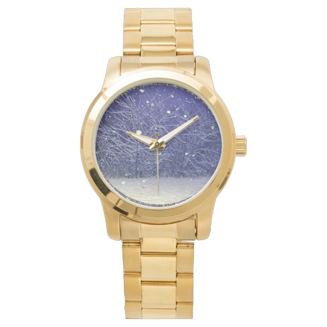 Reloj De Pulsera Nevada nocturna en Winter eWatch (Anverso)