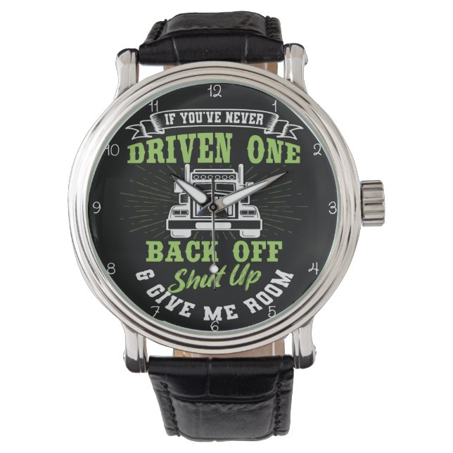 Reloj De Pulsera Never Driven One? Back Off, Give Room! (Anverso)