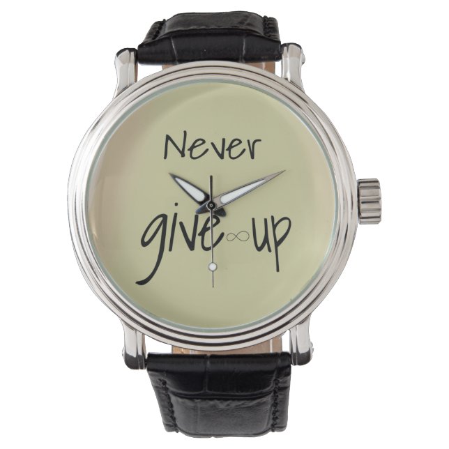 Reloj De Pulsera Never give up  (Anverso)