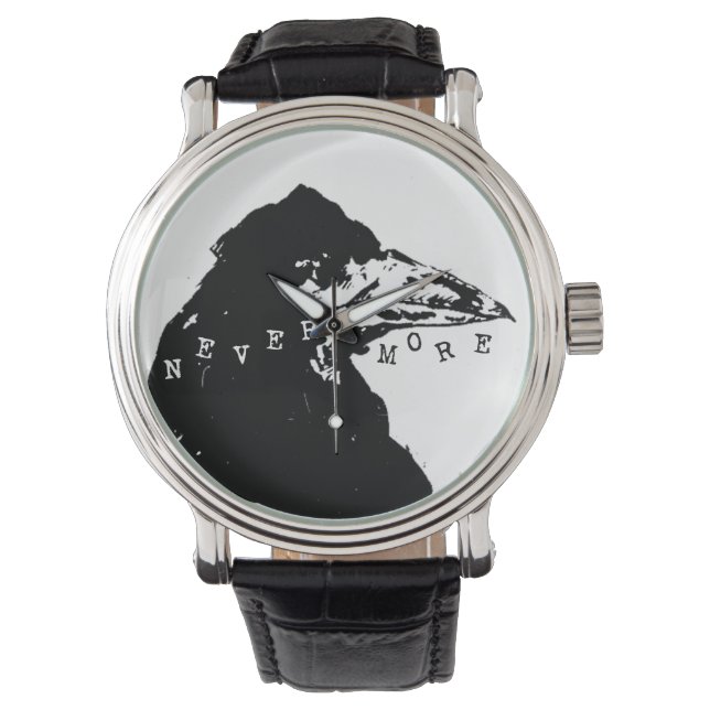 Reloj De Pulsera Nevermore Raven de Edgar Allan Poe (Anverso)