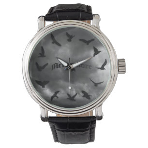 Reloj De Pulsera Nevermore Raven Novedad Bird Watch