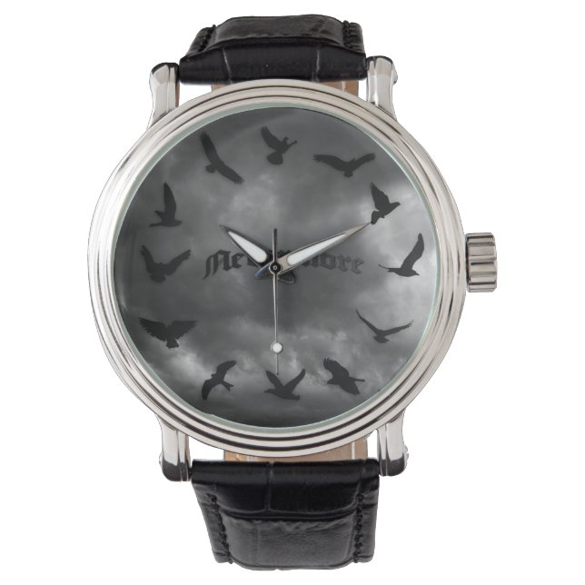 Reloj De Pulsera Nevermore Raven Novedad Bird Watch (Anverso)