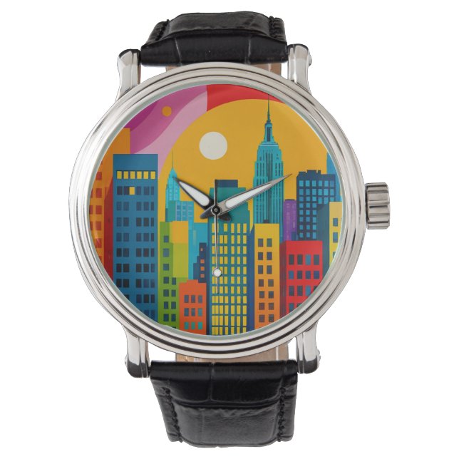 Reloj De Pulsera New York Pop Art (Anverso)