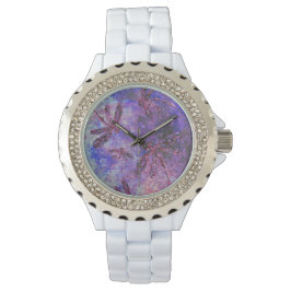 Reloj De Pulsera Niebla morada de la libélula