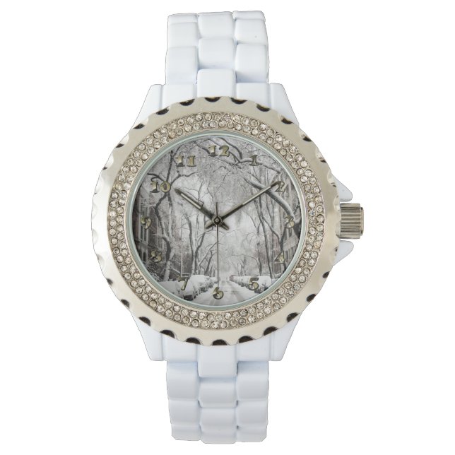 Reloj De Pulsera Nieve de Navidades urbanos en Brooklyn NY (Anverso)