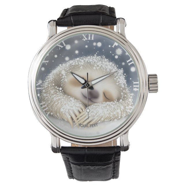 Reloj De Pulsera Nieve suave durmiendo en la boca (Anverso)