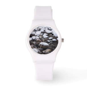 Reloj De Pulsera Nieve y rocas, parque nacional Mt. Rainier