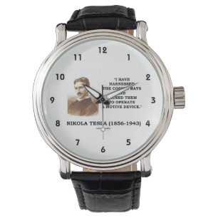Reloj De Pulsera Nikola Tesla aprovechó el dispositivo del motivo