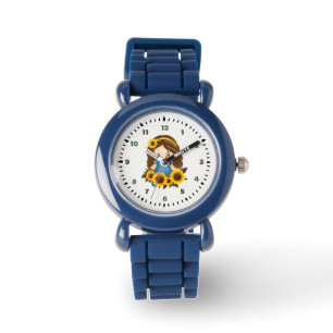 Reloj De Pulsera Niña con girasoles