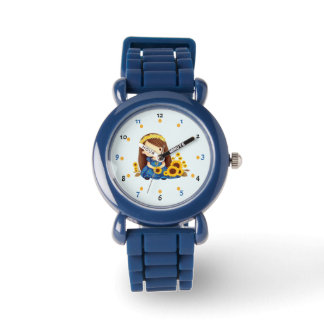 Reloj De Pulsera Niña con girasoles