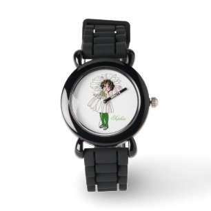 Reloj De Pulsera Niña divertida con flores de margarita