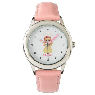 Reloj De Pulsera Niña pequeña con vestido amarillo