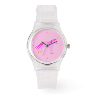Reloj De Pulsera Niña Rosa bonito Unicorn