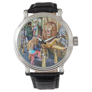 Reloj De Pulsera Niña subiendo al carrusel