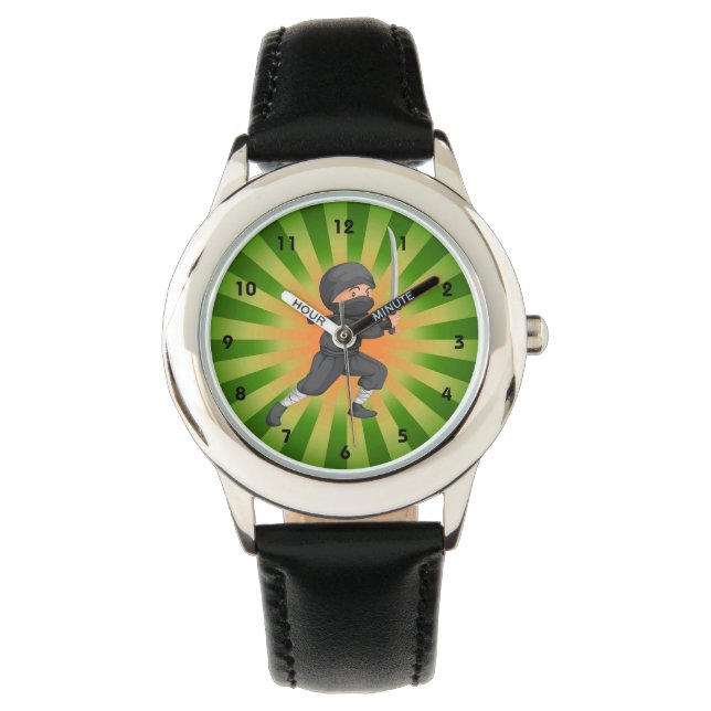 Reloj De Pulsera Ninja Boy Design Watch (Anverso)