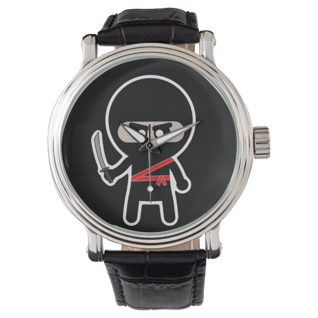 Reloj De Pulsera Ninja Kawaii Katana (Anverso)
