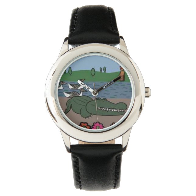 Reloj de pulsera niño/a con diseño de cocodrilo (Anverso)