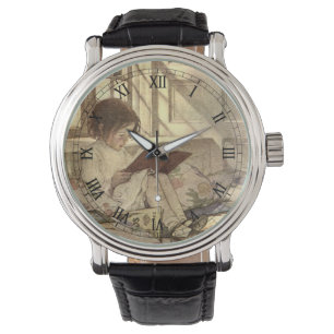 Reloj De Pulsera Niño ventilado leyendo un libro, Jessie Willcox Sm