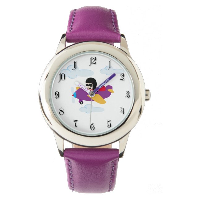 Reloj De Pulsera Niño volando en avión (Anverso)