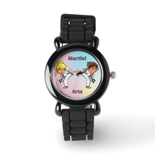 Reloj De Pulsera Niño y Chica de artes marciales (Anverso)
