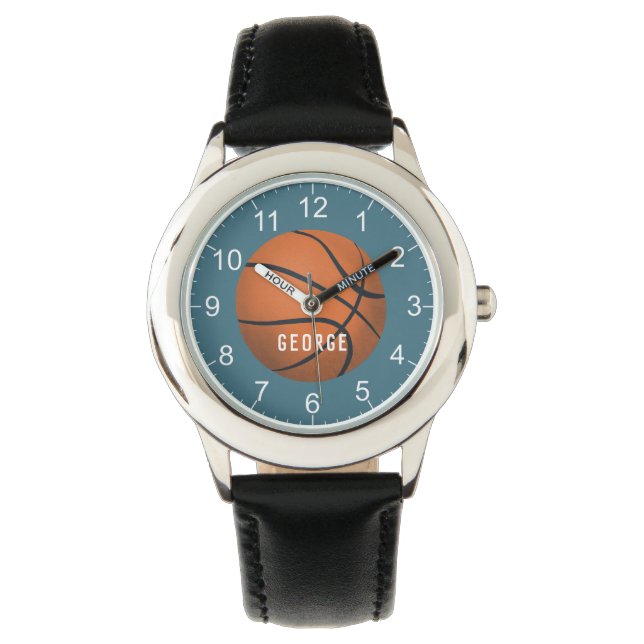 Reloj De Pulsera Niños Blue Sports Baloncesto Niños (Anverso)