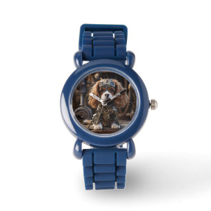 Reloj De Pulsera Niños Cavalier Spaniel Puppy Steampunked,