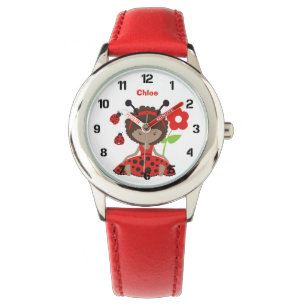 Reloj De Pulsera Niños Chicas Cute Red Ladybug