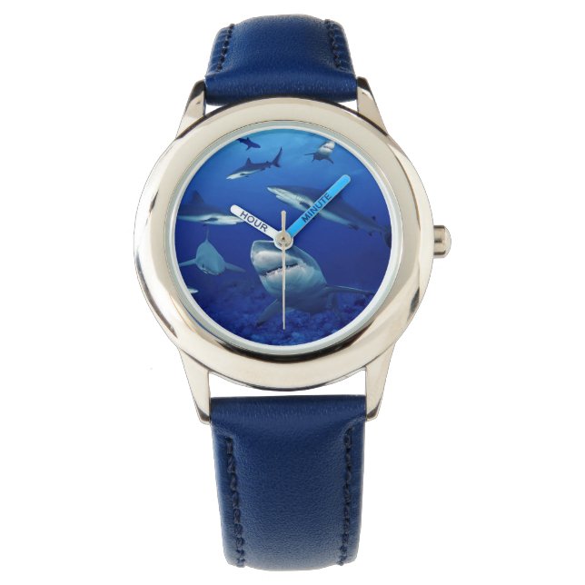 Reloj De Pulsera Niños clásicos Watch/tiburones (Anverso)