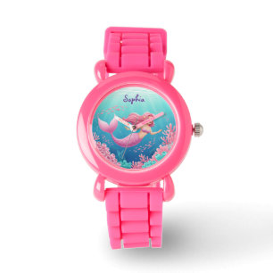 Reloj De Pulsera Niños con sirenas subacuáticas vigilan