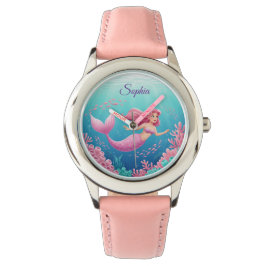 Reloj De Pulsera Niños con sirenas subacuáticas vigilan