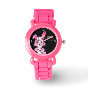 Reloj De Pulsera Niños conejitos rosados perdidos y encontrados vi