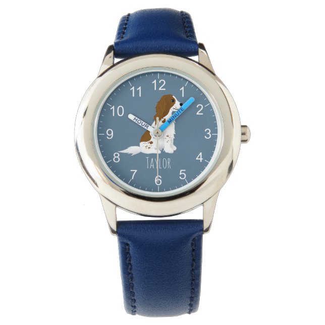 Reloj De Pulsera Niños Cute Blue Springer Spaniel Dog Kids (Anverso)