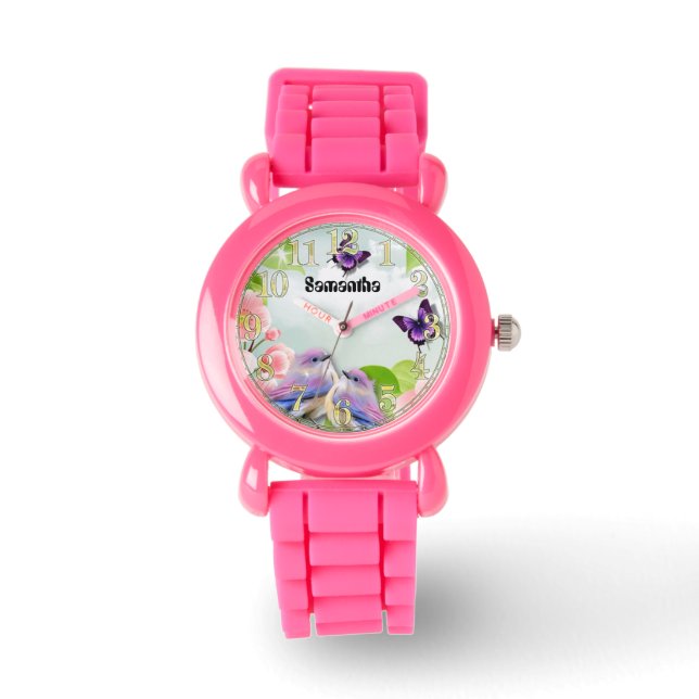 Reloj De Pulsera Niños Cute Mariposa Ave (Anverso)