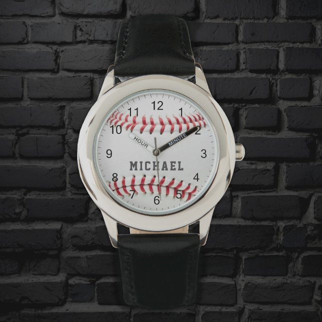 Reloj De Pulsera Niños de béisbol de moda con nombre personalizado (Subido por el creador)