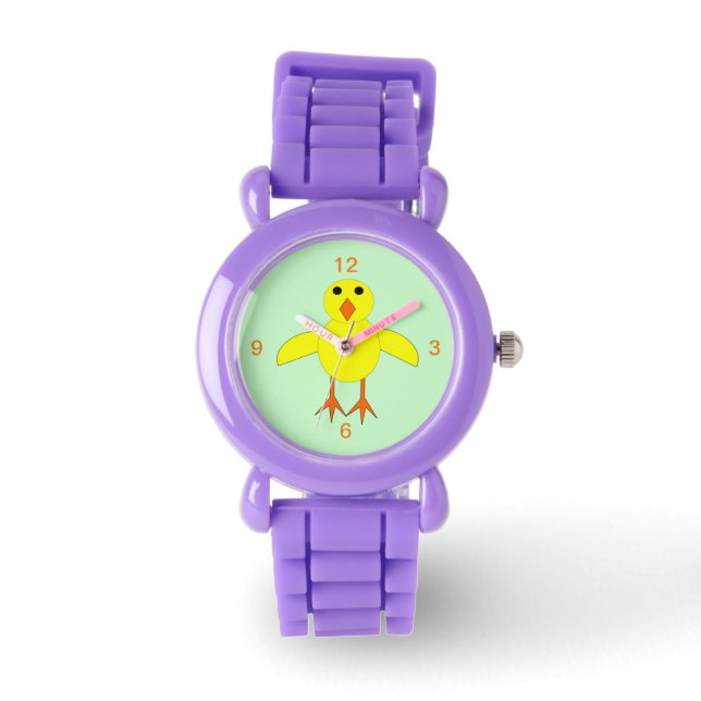Reloj De Pulsera Niños de Pascua que miran con números (Anverso)