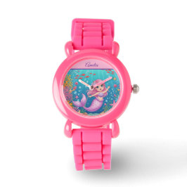 Reloj De Pulsera Niños de sirenas submarinas mágicas vigilan