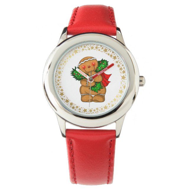 Reloj De Pulsera Niños de vacaciones Vigilan/Gingerbread Man (Anverso)