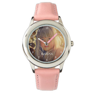 Reloj De Pulsera Niños fotográficos personalizados Chicas de nombre