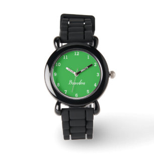 Reloj De Pulsera Niños Guay Modern Green Stylish Nombre personaliza