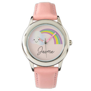 Reloj De Pulsera Niños Lindos Arcoiris Mágico y Nube