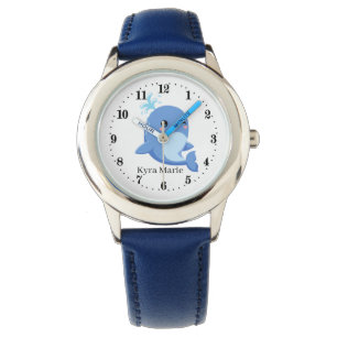 Reloj De Pulsera niños lindos unisex ballena agregar nombre Watch