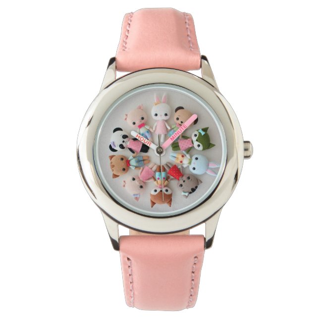 Reloj De Pulsera Niños mirando - Animales de felación rellenos (Anverso)