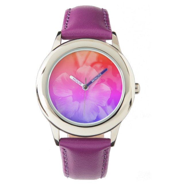 reloj de pulsera Niños pequeño diseño de flor (Anverso)