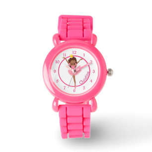 Reloj De Pulsera Niños personalizados de Ballerina Rosa Cute